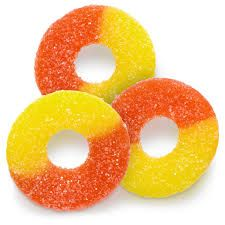 HALAL GUMMY PEACH RINGS 6124