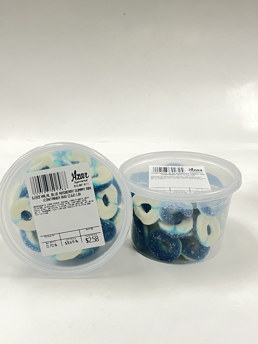 GUMMY RINGS HALAL BLUE RASBERRY 6183