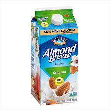 BLUE DIAMOND MILK ALMOND BREEZE ORIGINAL 50% MORE CALCIUM 64OZ