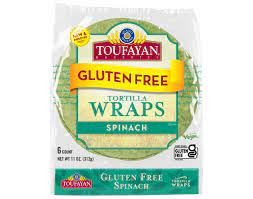 TOUFAYAN BREAD WRAPS SPINACH GLUTEN FREE 11OZ