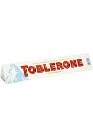 TOBLERONE CHOCOLATE BAR WHITE  100GR