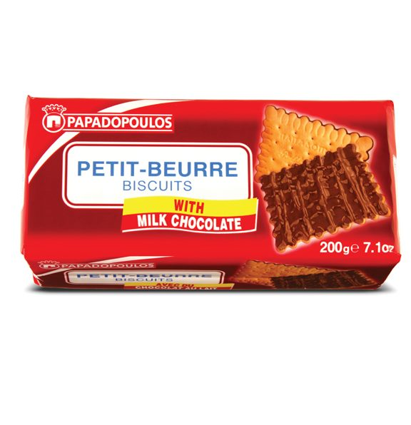 BISCUITS PETITE BEURRE WITH MILK CHOCOLATE