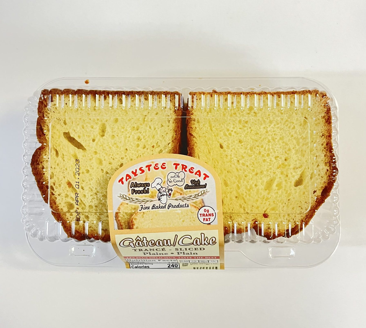 CAKE PLAIN SLICED