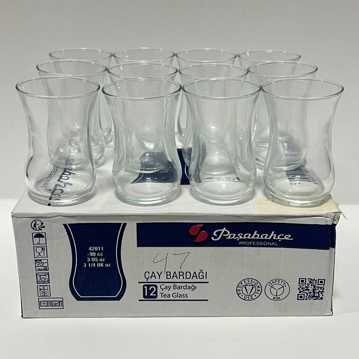 TEA CUPS CLEAR TURKISH STYLE