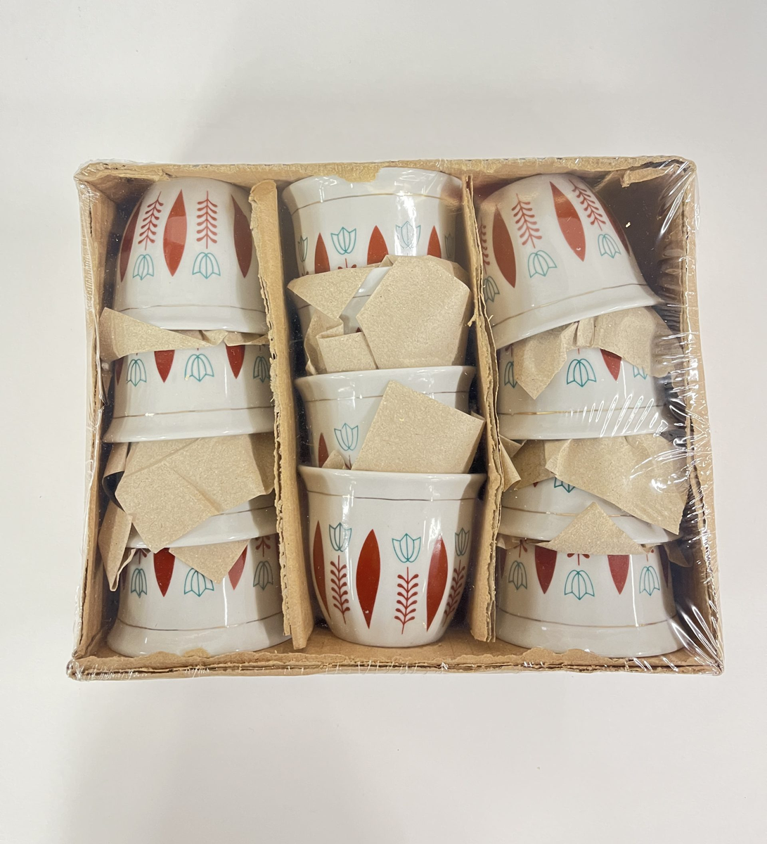 LARGE COFFEE CUPS SHAFEE ORIGINAL PALM LEAF  DOZEN