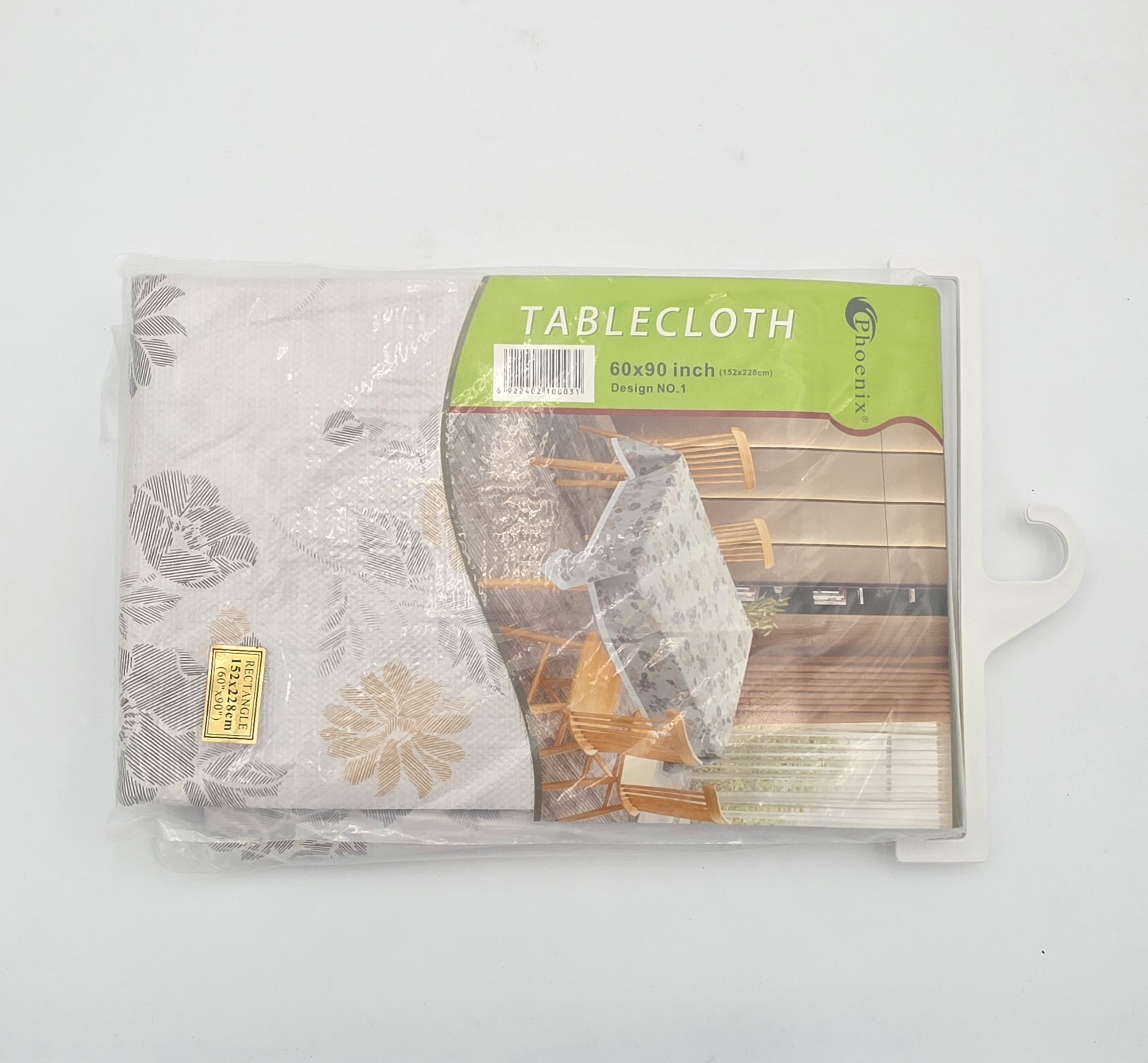 WHITE FLOWER PRINTED TABLE COVER