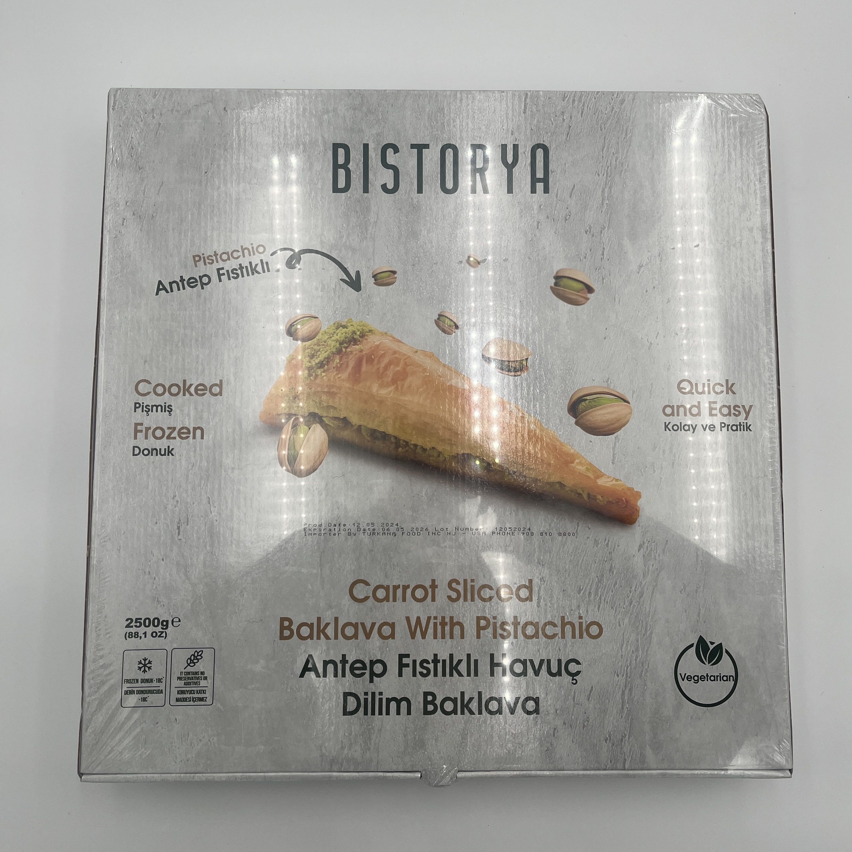 BISTORYA BAKLAVA PISTACHIO SLICED 2500GR