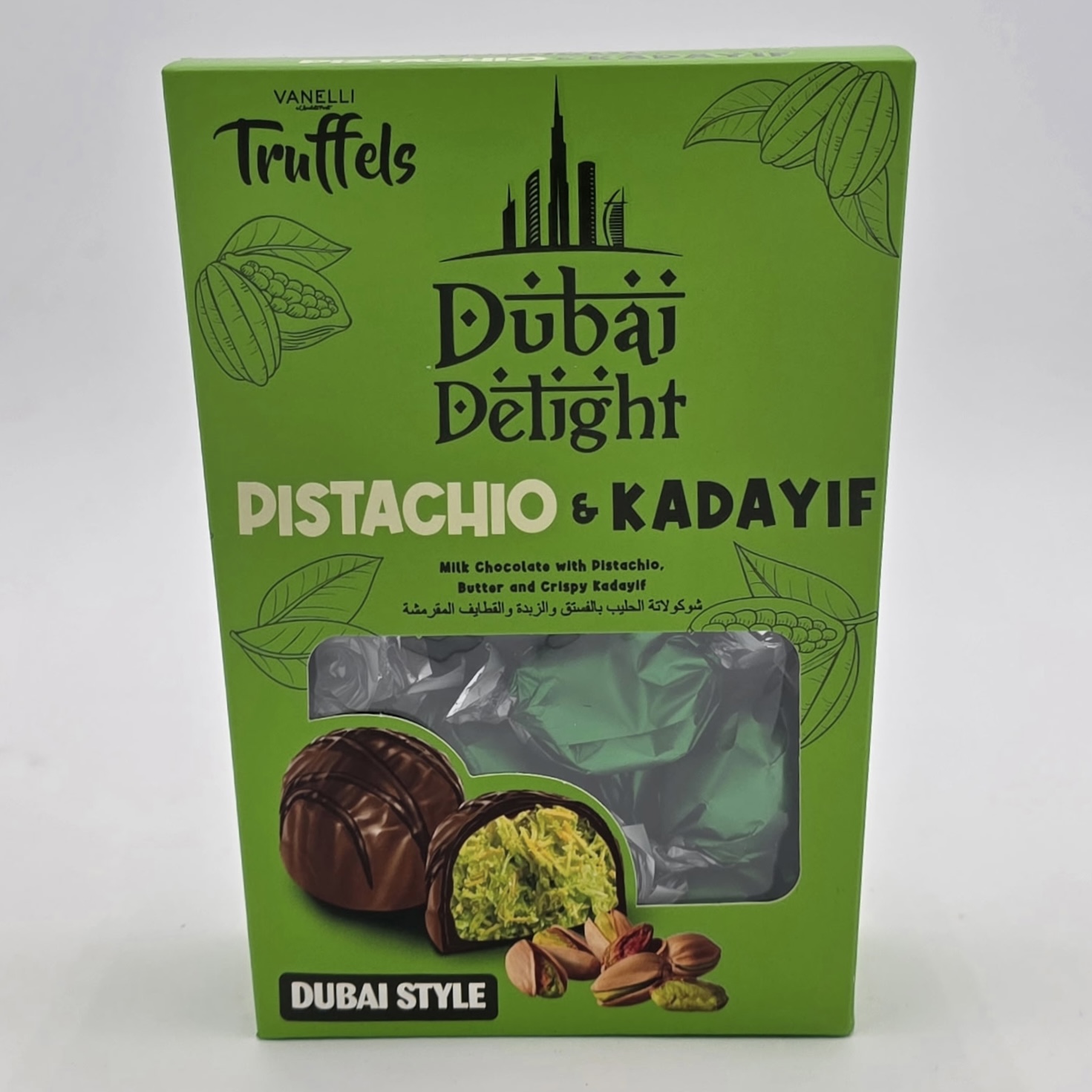 TRUFFLES MILK CHOCOLATE PISTACHIO KADAYIF